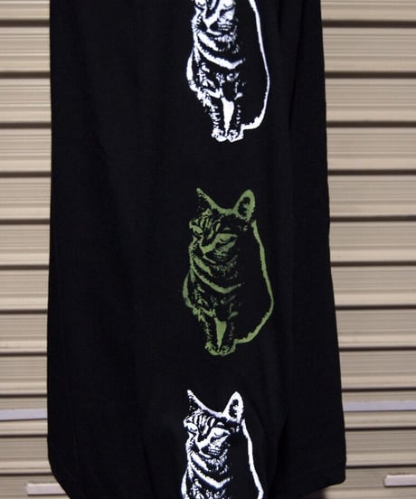 陰陽SSD×猫猫猫　long  sleeve  T shirt:black