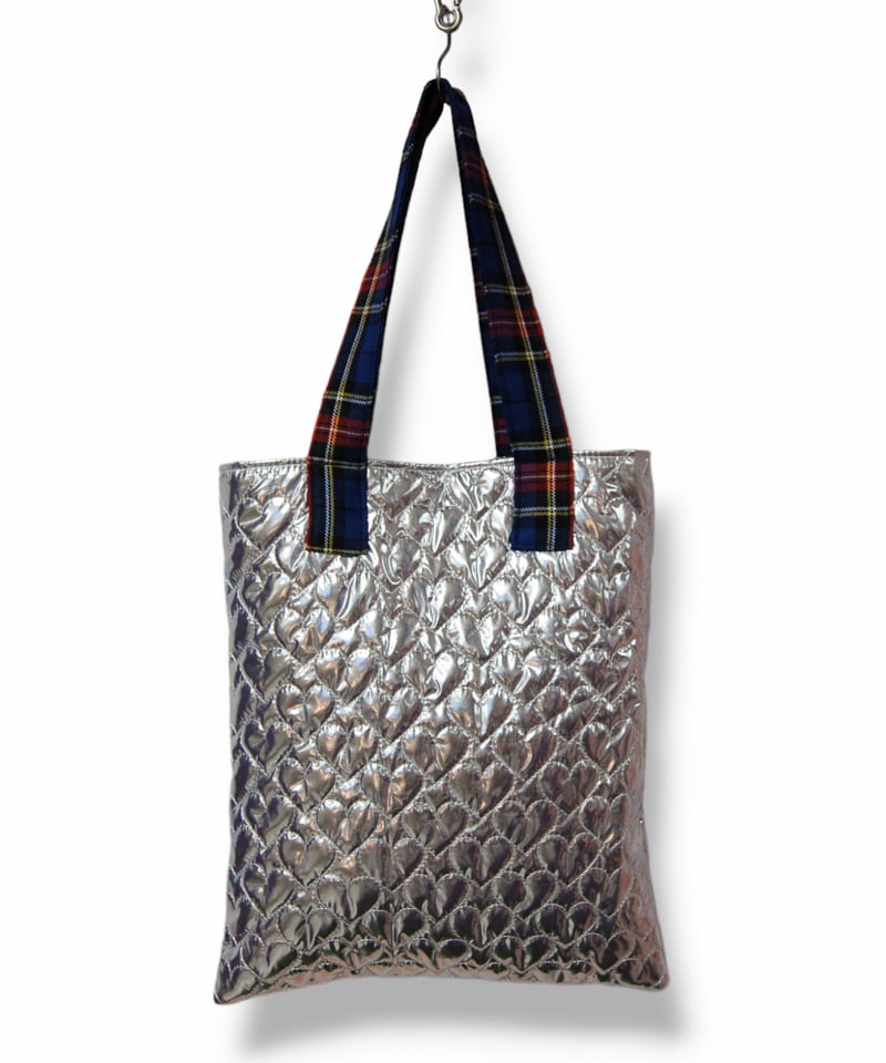SSD♡×タータンチェック キルティング トートバッグ:シルバー | SWIVEL