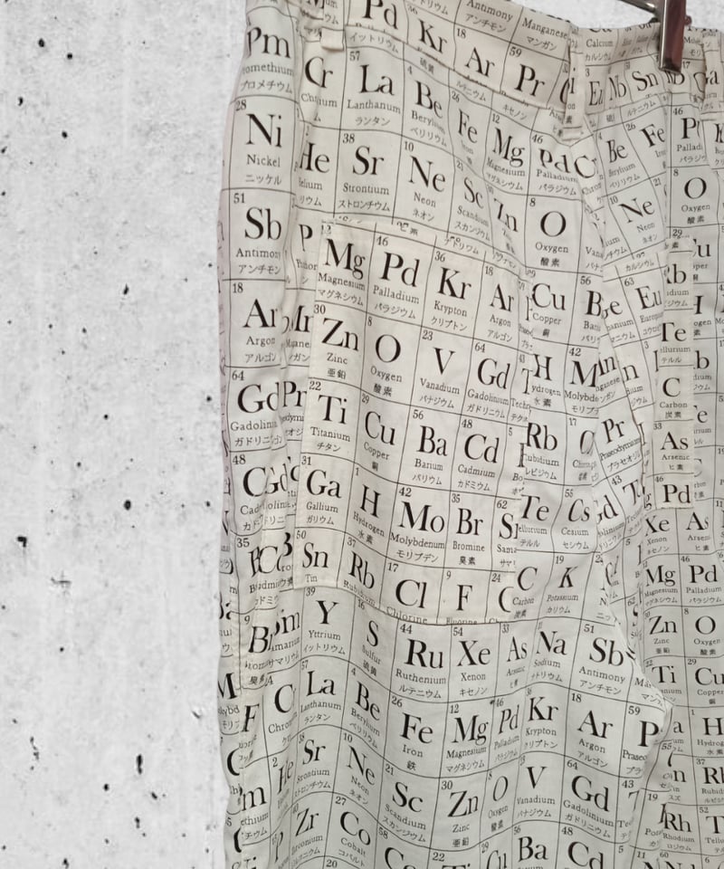 元素記号　科学コットンワイドパンツ 元素記号 科学 コットンワイドパンツ | SWIVEL SLUM DIVE