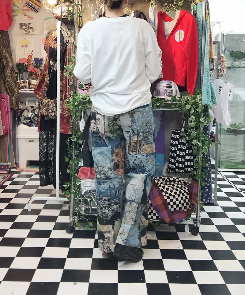 ゴッホ絵画デザイン ゴブラン織りワイドパンツ | SWIVEL SLUM DIVE