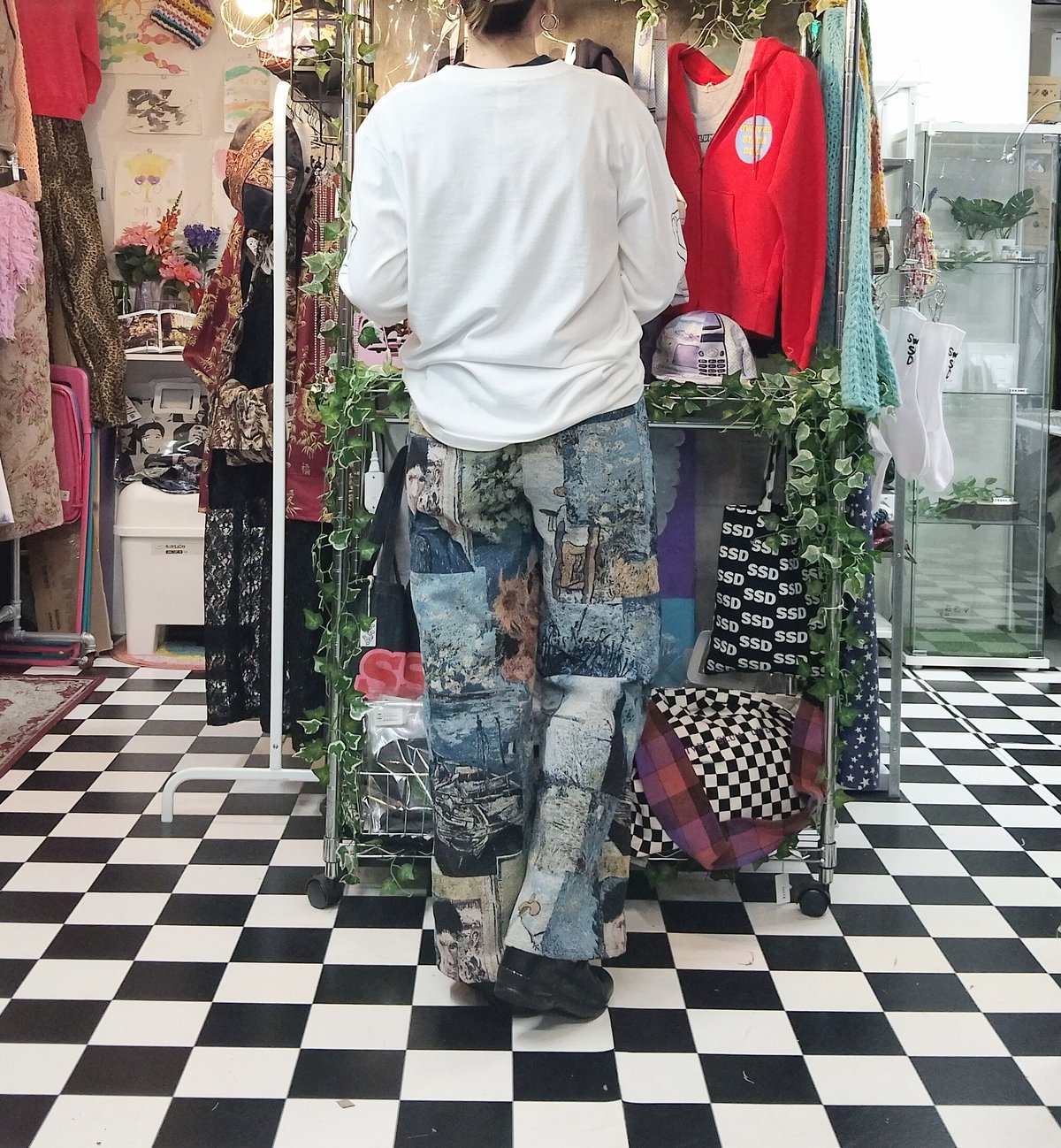 ゴッホ絵画デザイン ゴブラン織りワイドパンツ | SWIVEL SLUM DIVE