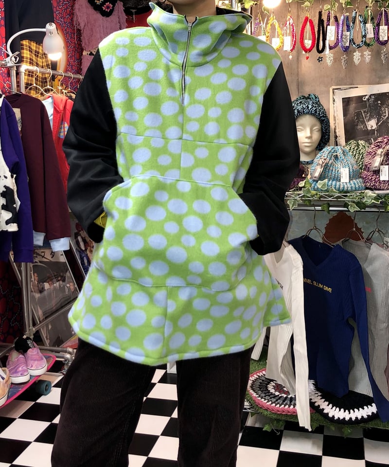 【美品】 プリーツプリーズ プリーツ ハーフジップ スウェット カーキ 3 L ロキシー(ROXY) フリース 速乾 UVカット フリース ハーフジップ