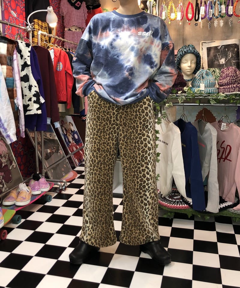 ヒョウ柄フリースワイドパンツ:レオパード | SWIVEL SLUM DIVE