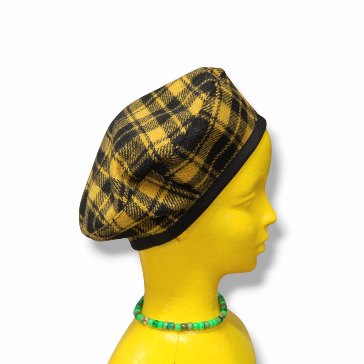 ウールブレンド タータンチェック ベレー帽:yellow | SWIVEL ウールブレンド タータンチェック ベレー帽:yellow | SWIVEL