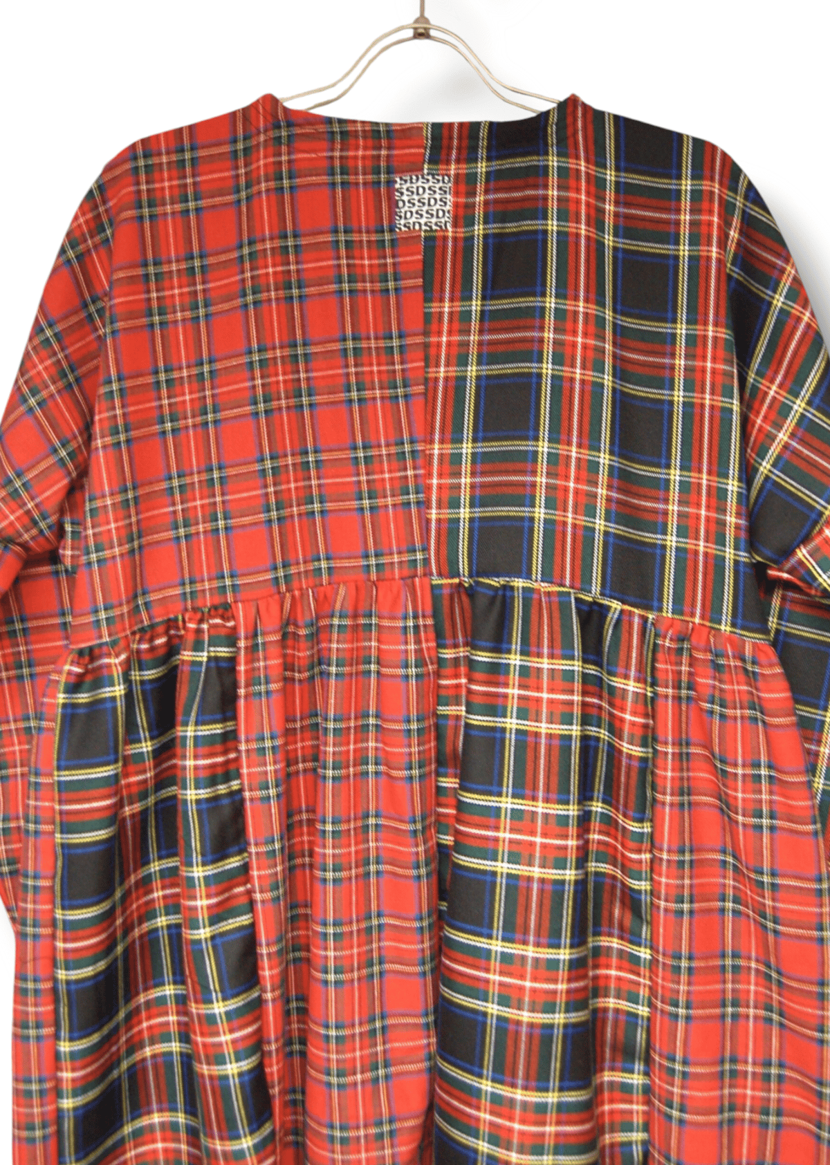 タータンチェック ミックスVネック ロングワンピース | SWIVEL SLUM DIVE