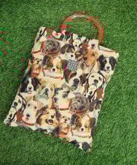 犬柄チェック ゴブラン織 トートバッグ | SWIVEL SLUM DIVE