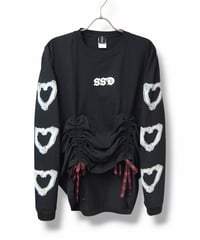 SSD 3♡bones 絞りlong sleeveTshirt:XL