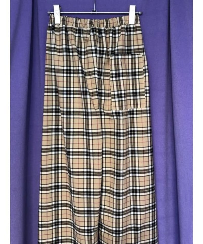 タータンチェックセットアップ/ベージュ | SWIVEL SLUM DIVE