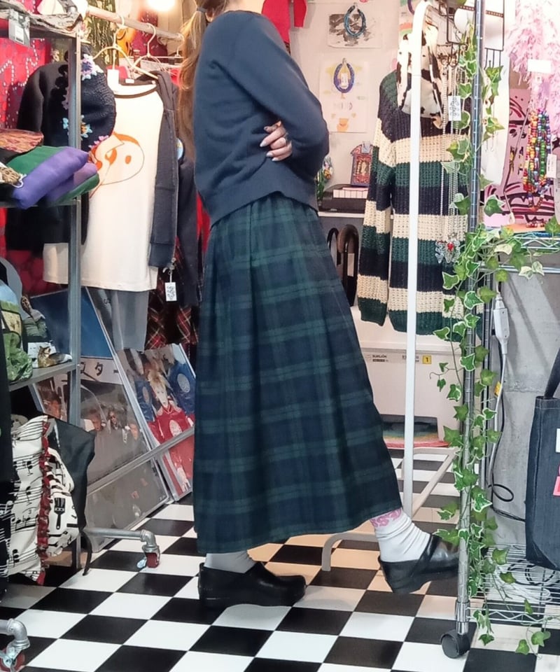 Fly Me to the Green ブラックスカート セール】 トリアセハイテンションIラインスカート （ロング