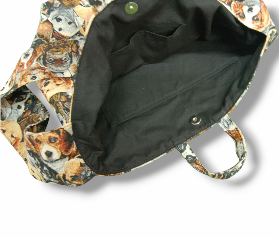 【専用】ハンドメイド2wayバッグ 雪の日の訪問者 犬 猫 ゴブラン織り 専用】ハンドメイド2wayバッグ 雪の日の訪問者 犬 猫 ゴブラン織り