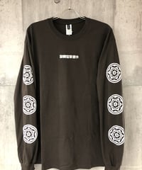 麻雀牌イーピン　旋轉猛擊潛水　long  sleeve  Tshirt／ダークブラウン