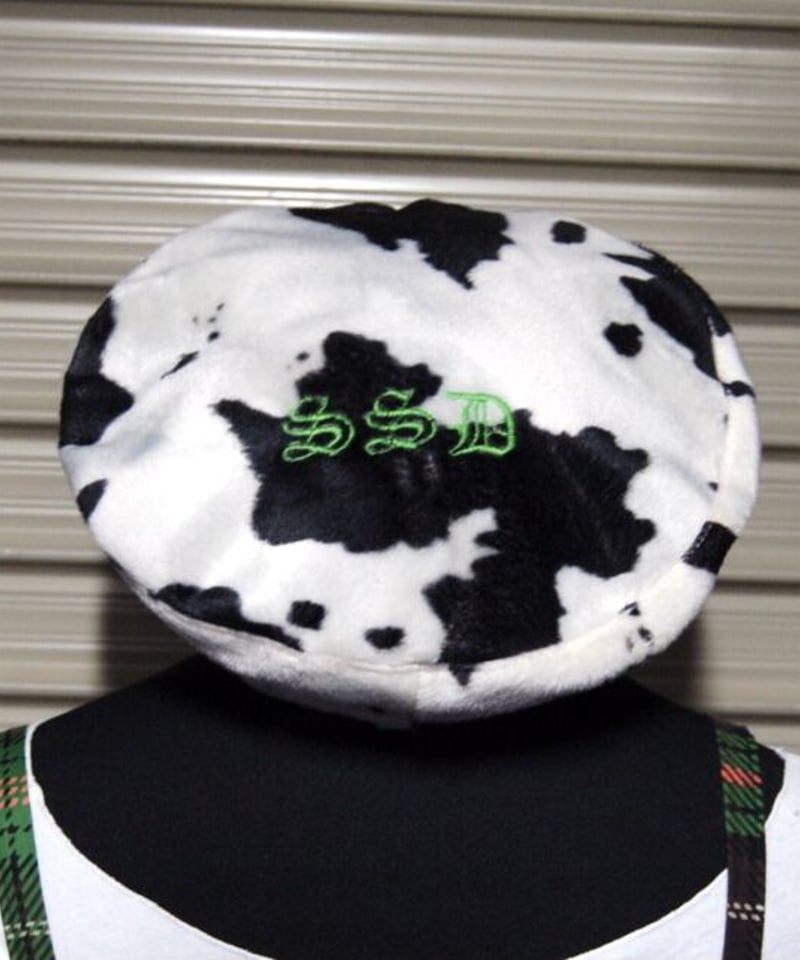 SSD刺繍 牛柄フェイクファー ベレー帽 | SWIVEL SLUM DIVE