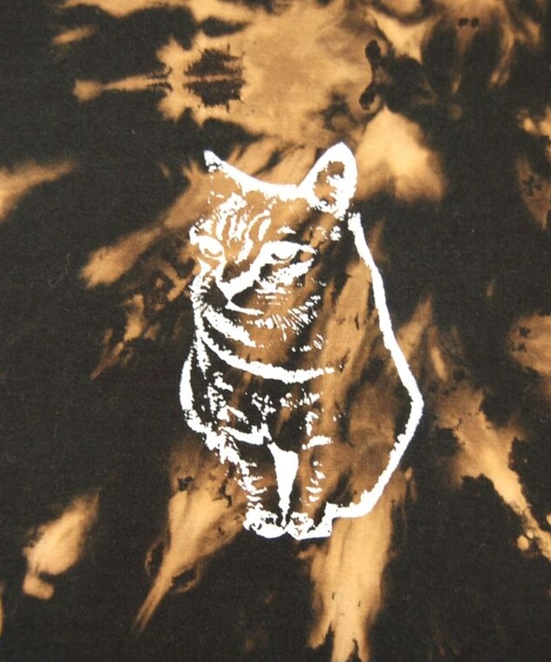 ssd cat ブリーチタイダイ染め Tシャツ | SWIVEL SLUM DIVE