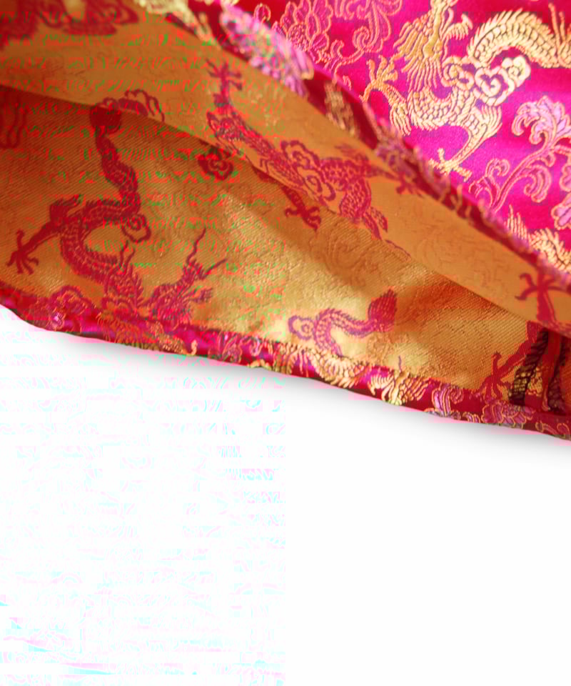 龍 チャイナワイドパンツ:ピンク×ゴールド | SWIVEL SLUM DIVE 