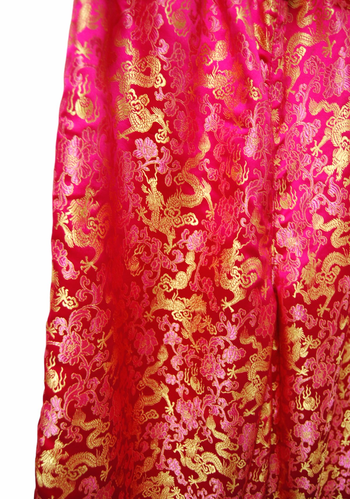 龍 チャイナワイドパンツ:ピンク×ゴールド | SWIVEL SLUM DIVE 