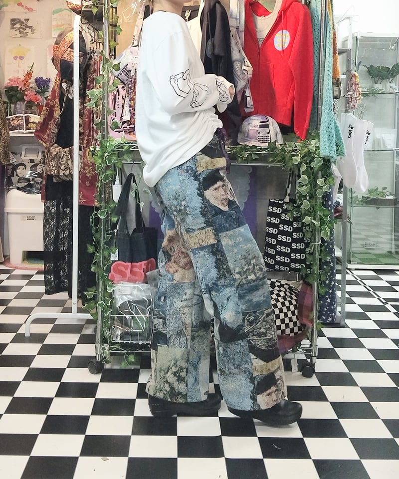 ゴッホ絵画デザイン　ゴブラン織りワイドパンツ ゴッホ絵画デザイン ゴブラン織りワイドパンツ | SWIVEL SLUM DIVE