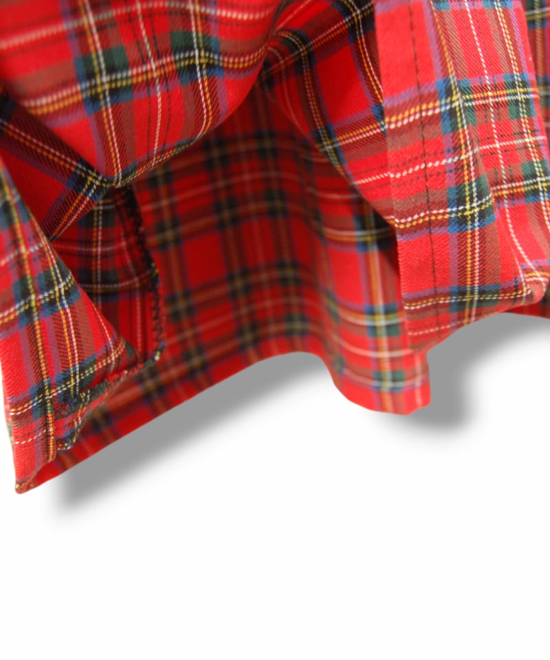 overdue flair redチェックキャミソール タータンチェック キャミソール ギャザーチュニック | SWIVEL