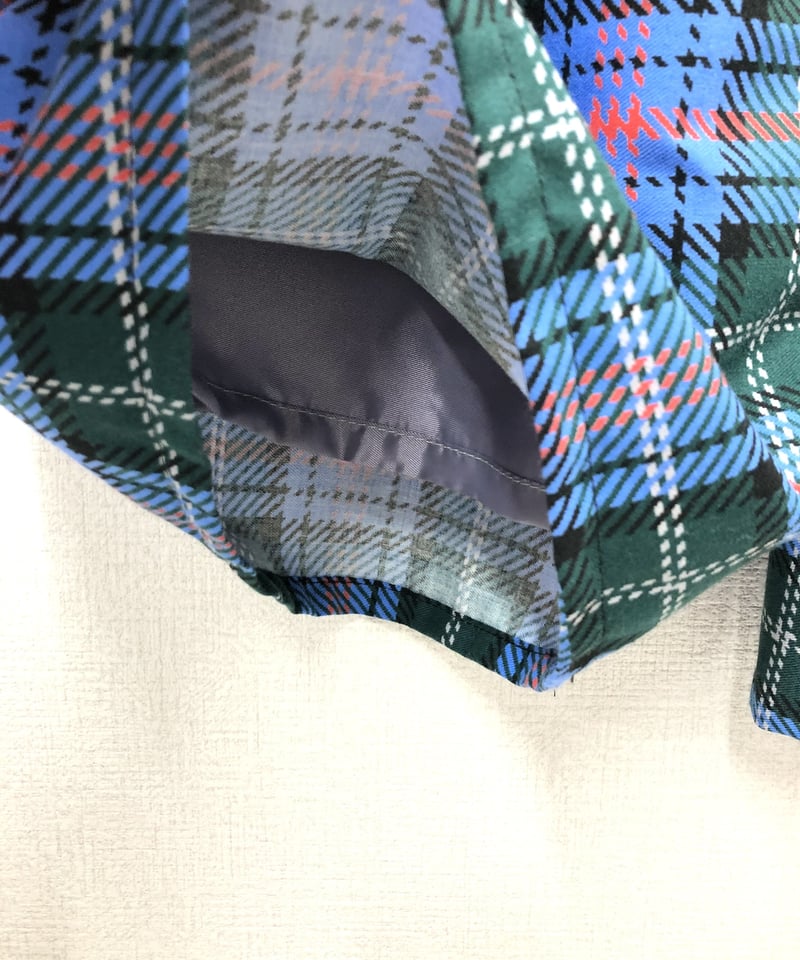 INDIA IS BEAUTIFUL ツイルチェックキャミ チェック　ブルー BLUEEAST（ブルーイースト）の「チェック柄サイドリボンキャミ