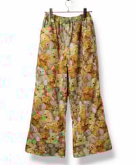 mmts 猫いっぱいパンツ ゴブラン織 S 猫柄ゴブラン織ワイドパンツ