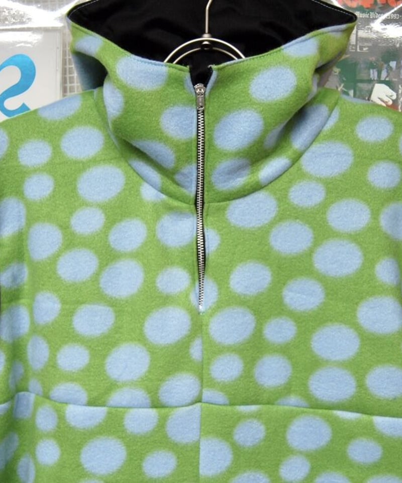 ドット フリース ハーフジッププルオーバー:黄緑 | SWIVEL SLUM DIVE