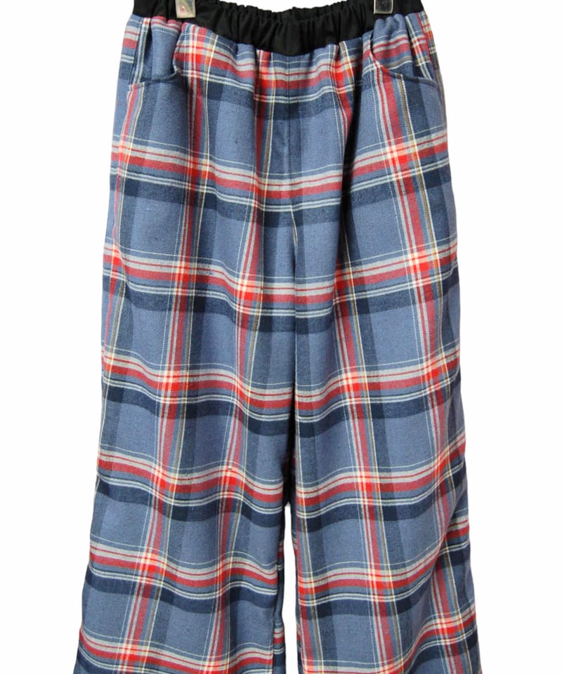 裏地付き タータンチェックコットンワイドパンツ | SWIVEL SLUM DIVE
