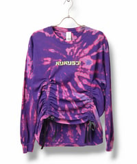バリバリラブ　タイダイブリーチ染め　絞りlong sleeveTシャツ