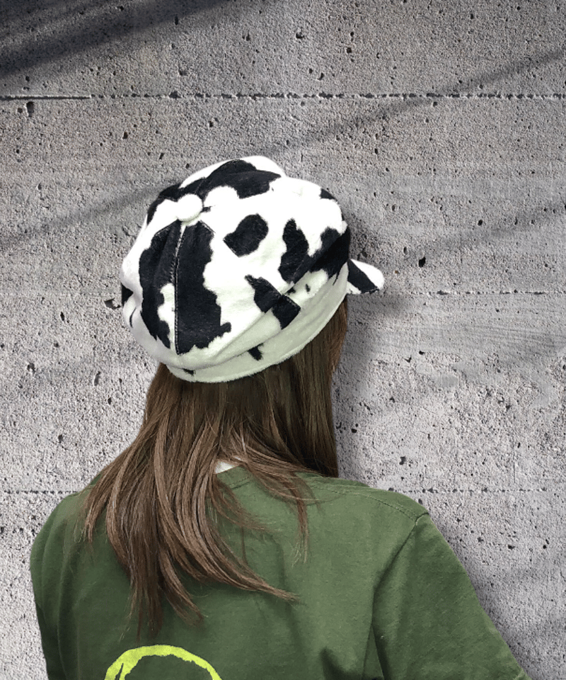 牛柄フェイクファーキャスケット | SWIVEL SLUM DIVE