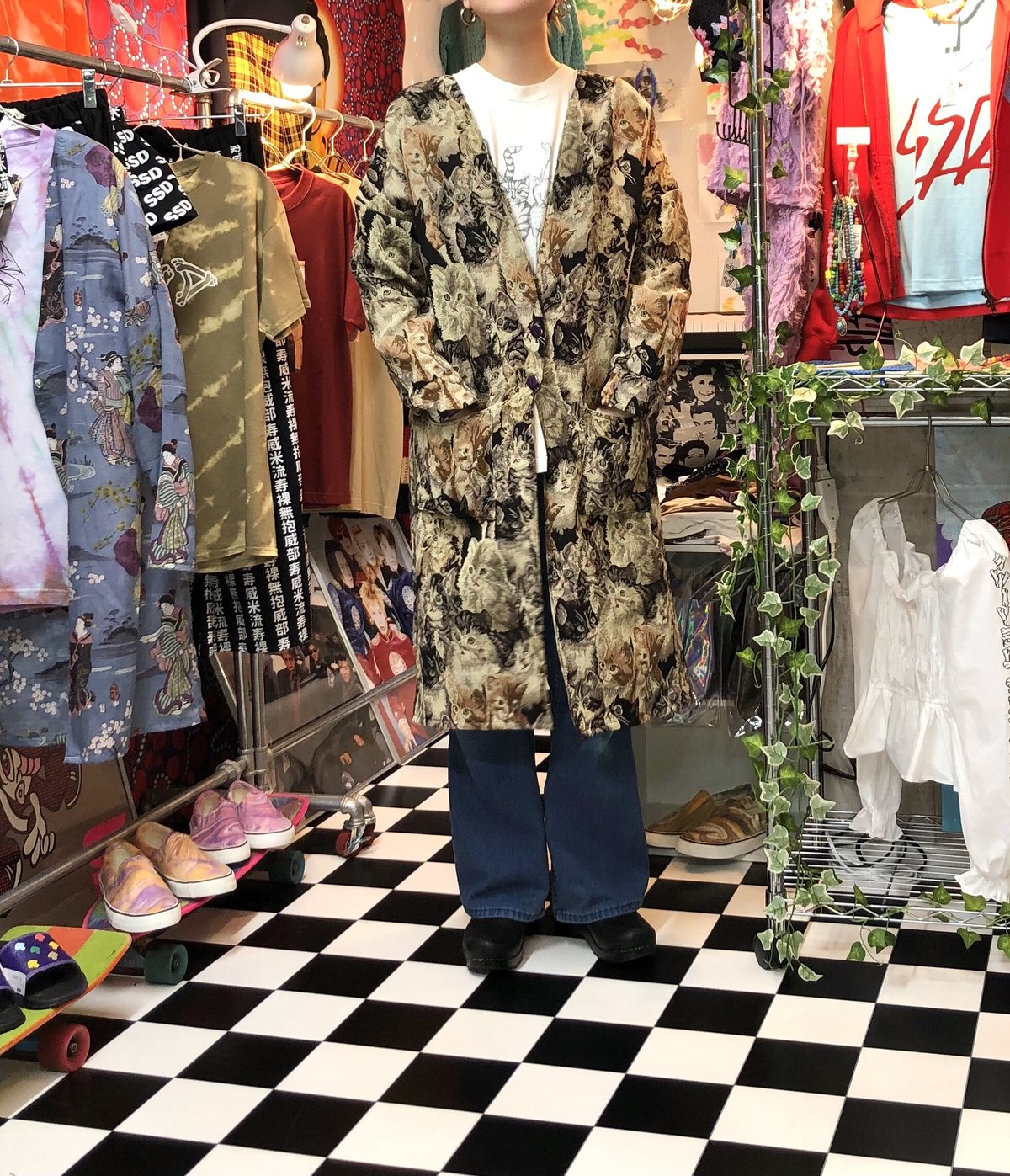 希少！ゴースローキャラバン猫柄ゴブラン織