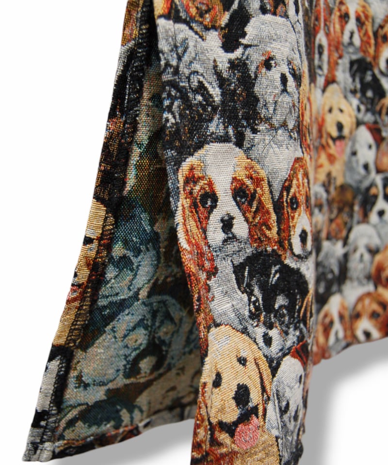 犬柄ゴブラン織 ロングスリットキャミワンピース | SWIVEL SLUM DIVE