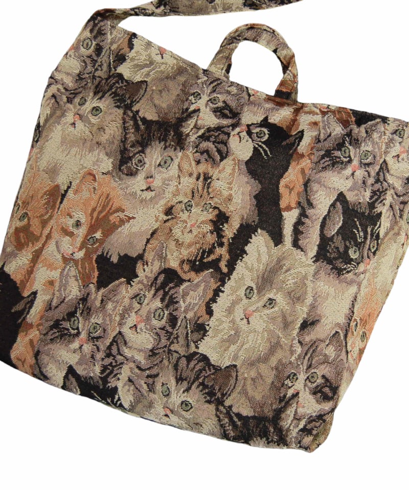 猫柄ゴブラン織 ワンショルダートートバッグ | SWIVEL SLUM DIVE