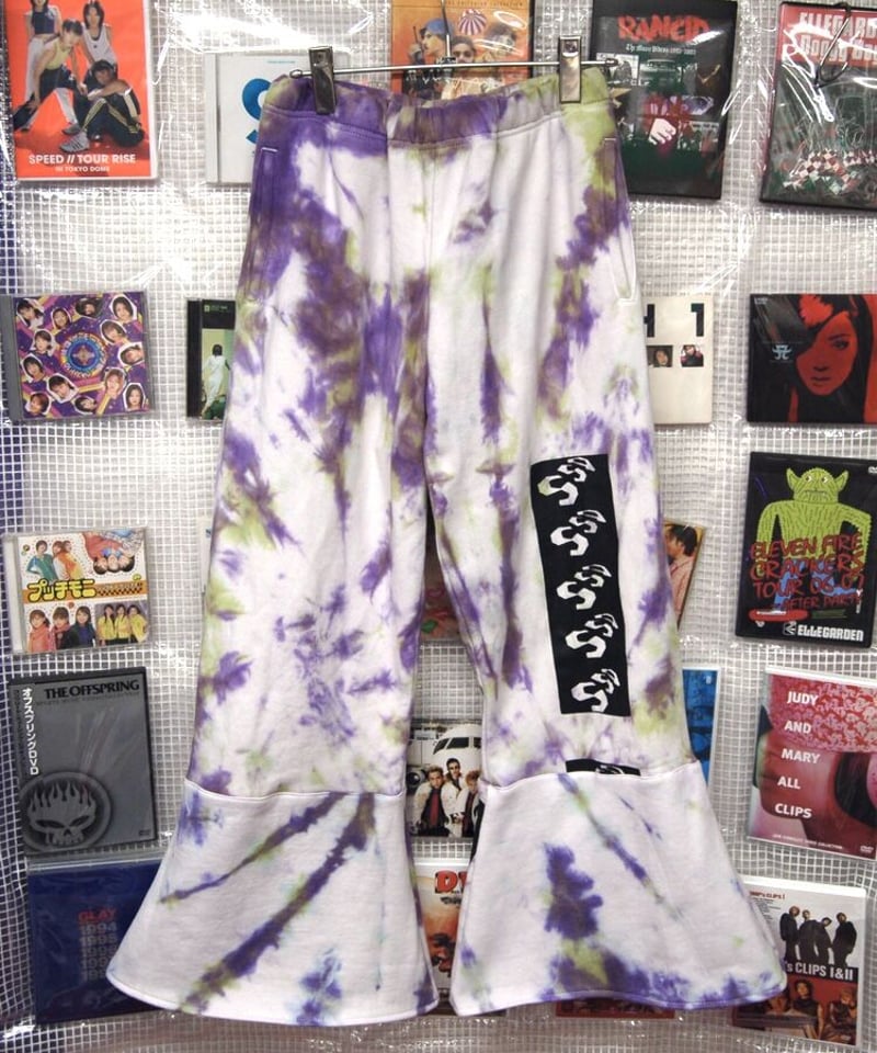 SSDタイダイ染め フレアスウェットパンツ:パープル | SWIVEL SLUM DIVE