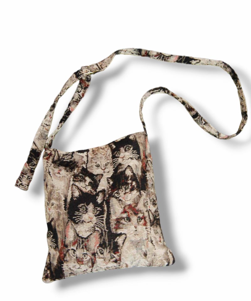 レア‼️　シンクビー　猫柄　ゴブラン、デニムバッグ 最終お値下げ‼️レア‼️ シンクビー 猫柄 ゴブラン、デニム