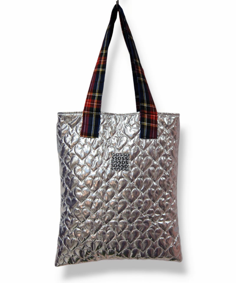 SSD♡×タータンチェック キルティング トートバッグ:シルバー | SWIVEL