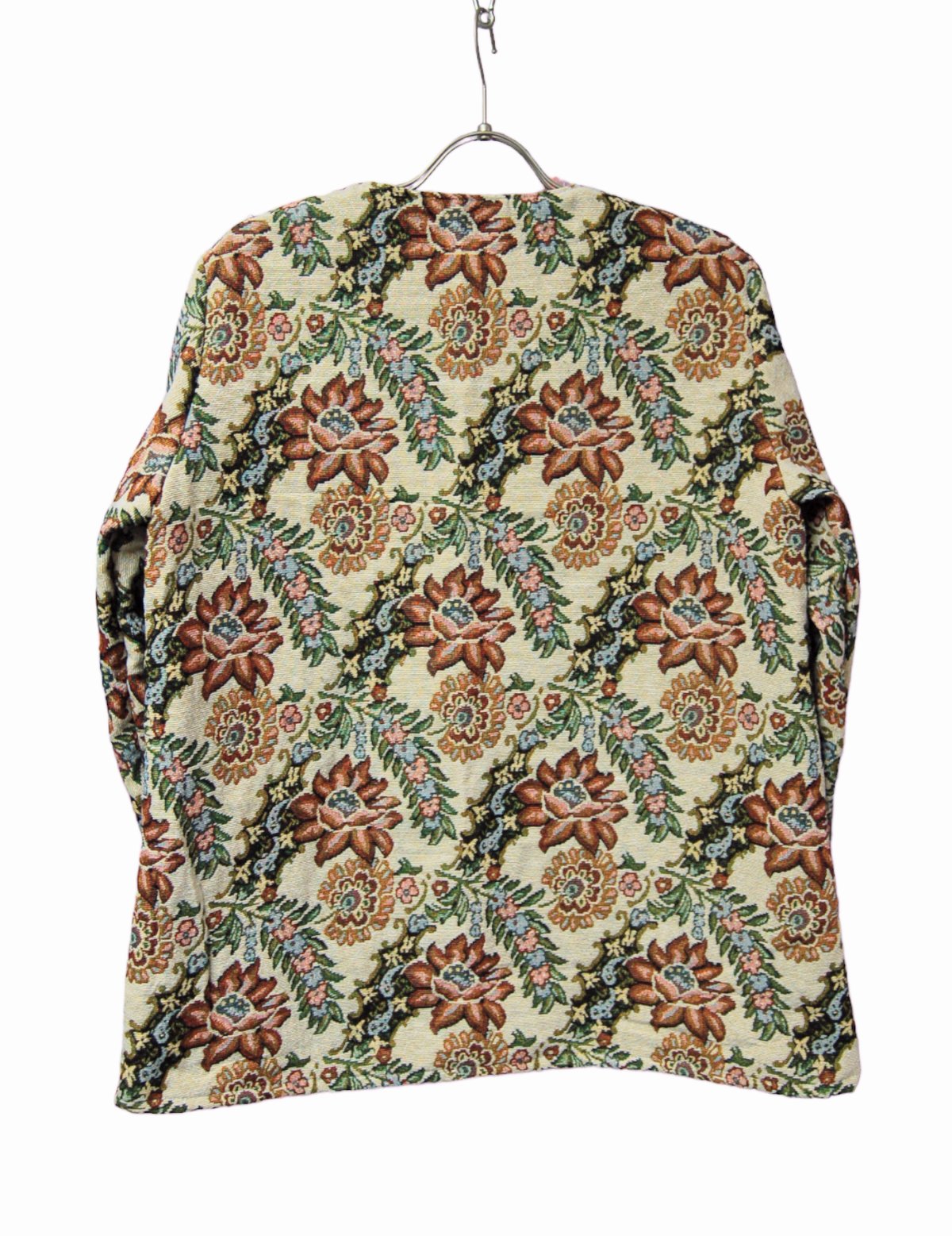 激レア シンクビー ノーカラージャケット　ゴブラン織り 花柄　11号　ビーズ 花柄ゴブラン織り ノーカラージャケット | SWIVEL SLUM DIVE