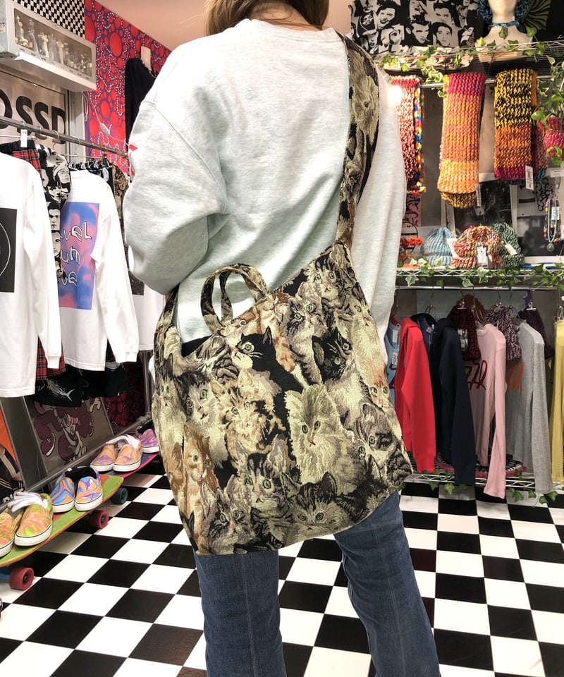 猫柄ゴブラン織ショルダートートバッグ | SWIVEL SLUM DIVE