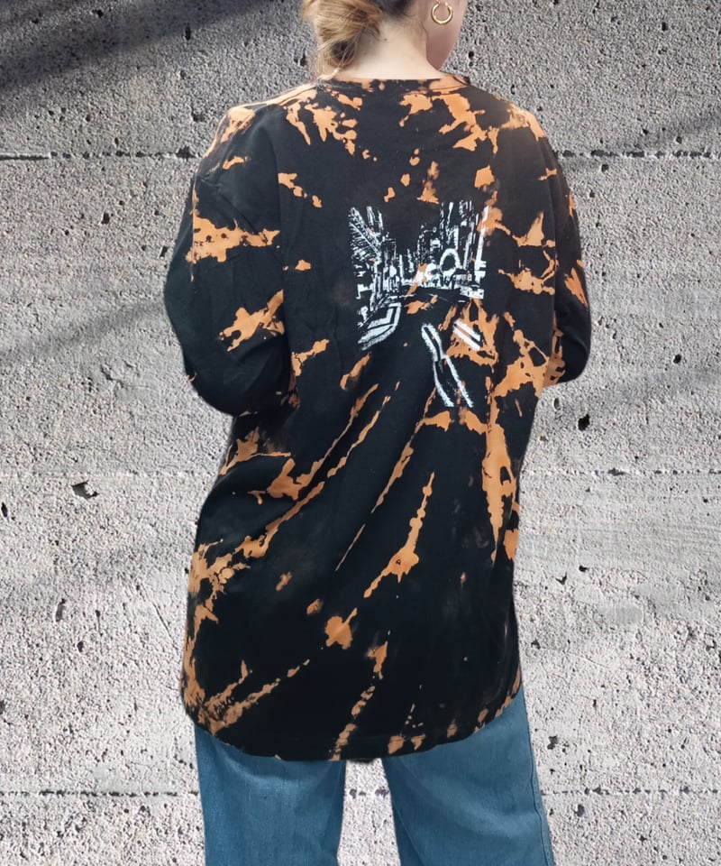 SSD×CAT ikutashinmichi タイダイブリーチ染め longsleeveTsh