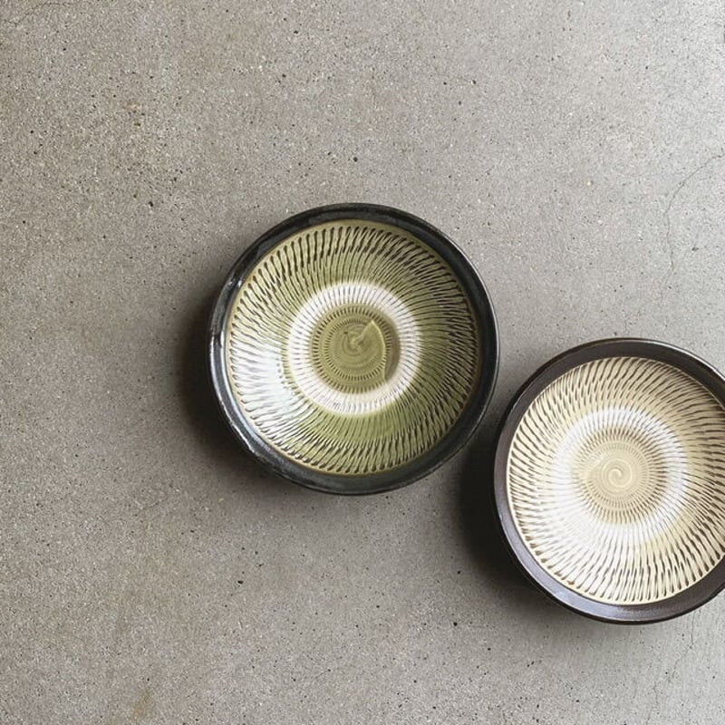 小鹿田焼 5寸皿 ／フチあり | TORYBAZAR