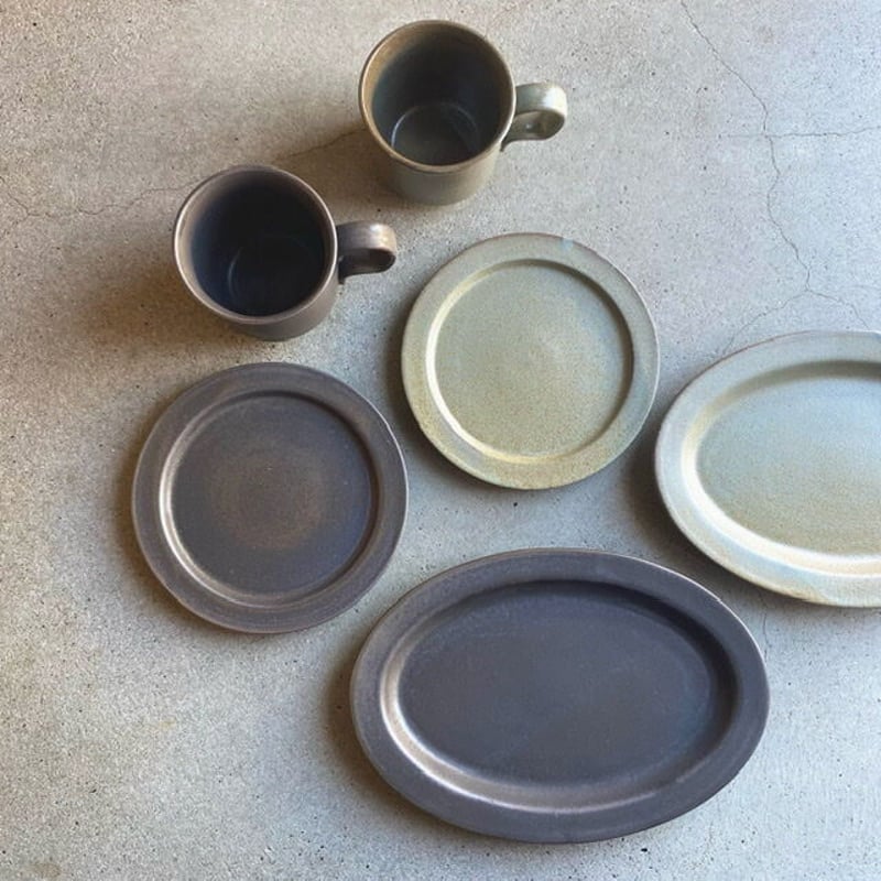 ANFORA アンフォラ　グレー 楕円形プレート 2枚セット　35cm 楽天市場】ANFORA カボパープル 27cmクーププレート｜メキシコ