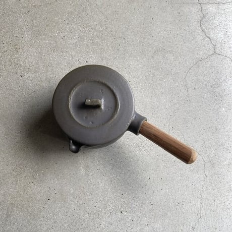 馬場勝文　ふた付き耐熱ミルクパン　黒