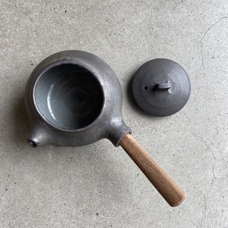 【未使用】　刷毛目　急須(しずく型)/馬場勝文 馬場勝文 刷毛目急須（しずく）