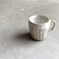 薬師寺和夫　白釉／マグカップ