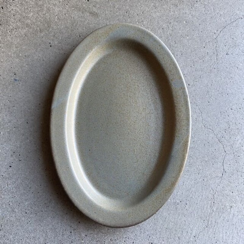 ANFORA アンフォラ グレー 楕円形プレート 2枚セット 35cm