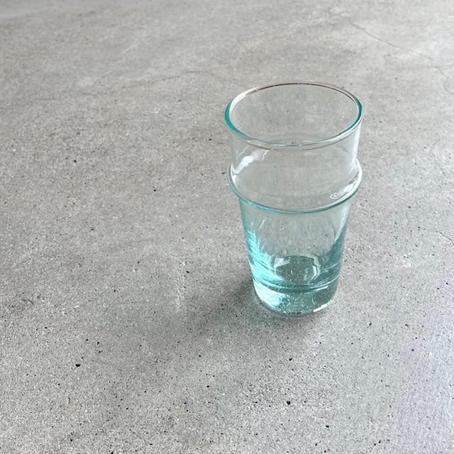 幸せの石　モロッコガラス　アトラスブルー 幸せの石モロッコガラスアトラスブルー