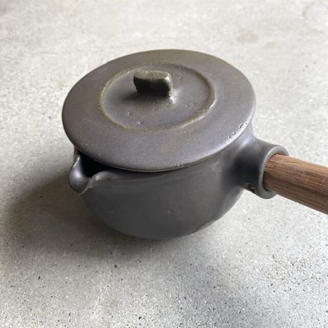 馬場勝文　ふた付き耐熱ミルクパン　黒
