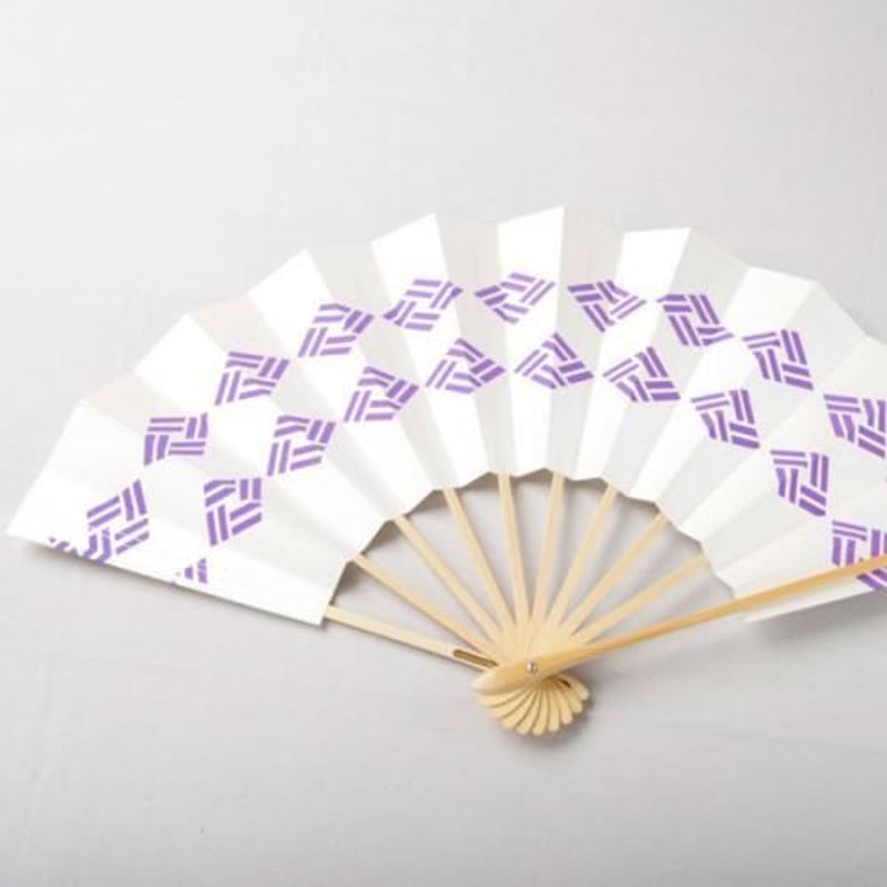 6986□ 藤扇（日舞 藤扇流）？ 金彩色留訪問着 一つ紋 （稽古扇(藤 