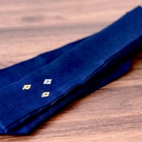 西川流オリジナル刺繍入り布ひも（濃紺）