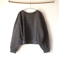 会津木綿トレーナー(S)-棒縞-/YAMMA