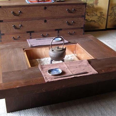 【美品】囲炉裏　年代物 吉原五徳 五徳 29x19 火鉢 囲炉裏 四角 Yumi's その他キッチン