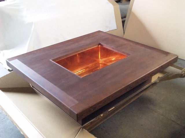 【引取限定】囲炉裏付き木製座卓と付属品　茨城南部より 置囲炉裏】オーダー対応 | 木製品の共榮