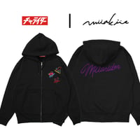 チャライダーxMiiakiis  コラボジップパーカー  ブラック